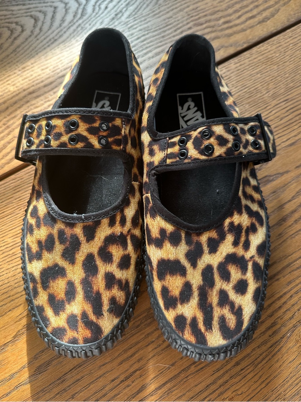 Vans Grungecore Leopard Print Maryjane Creeper Buckle Shoe Sz. 9